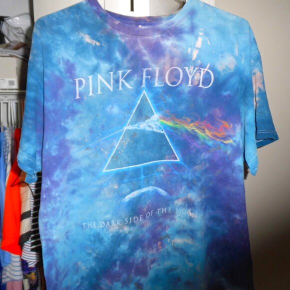 VINTAGE PINK FLOYD DARK SIDE OF THE MOON TYE DYE - Picture 1 of 11